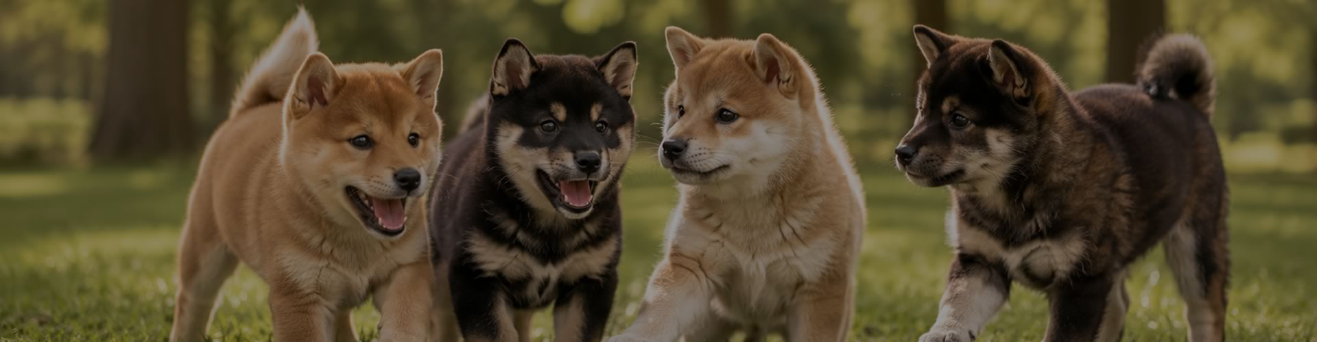 Jeunes chiots Shiba Inu en phase de socialisation et d'éducation dans un élevage familial